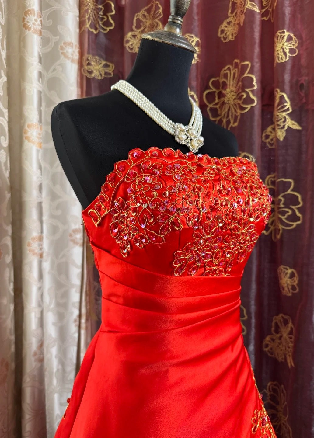 Robes d'anniversaire élégantes bleu dégradé, col en V, paillettes, mousseline, fourreau, robes de bal, robes de soirée ED04456