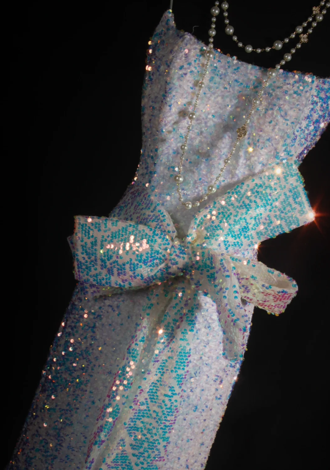 Vintage Sheath Long Prom Dresses Sparkly Sequins Spaghetti Straps Evening Dresses Sleeveless Formal Dresses ED05732