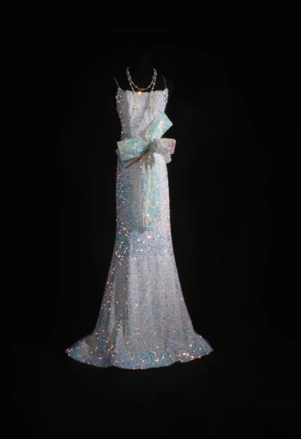 Vintage Sheath Long Prom Dresses Sparkly Sequins Spaghetti Straps Evening Dresses Sleeveless Formal Dresses ED05732