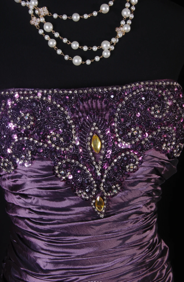 Robes d'anniversaire élégantes bleu dégradé, col en V, paillettes, mousseline, fourreau, robes de bal, robes de soirée ED04456