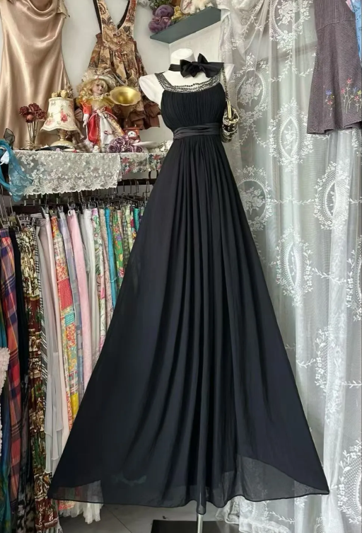 Robes d'anniversaire élégantes bleu dégradé, col en V, paillettes, mousseline, fourreau, robes de bal, robes de soirée ED04456