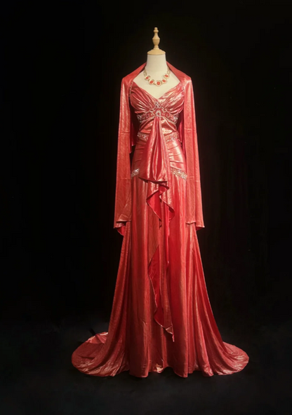 Robes d'anniversaire élégantes bleu dégradé, col en V, paillettes, mousseline, fourreau, robes de bal, robes de soirée ED04456