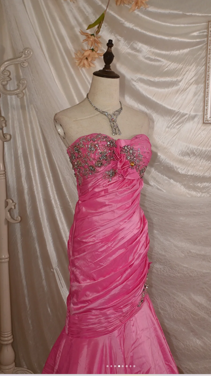 Robes d'anniversaire élégantes bleu dégradé, col en V, paillettes, mousseline, fourreau, robes de bal, robes de soirée ED04456