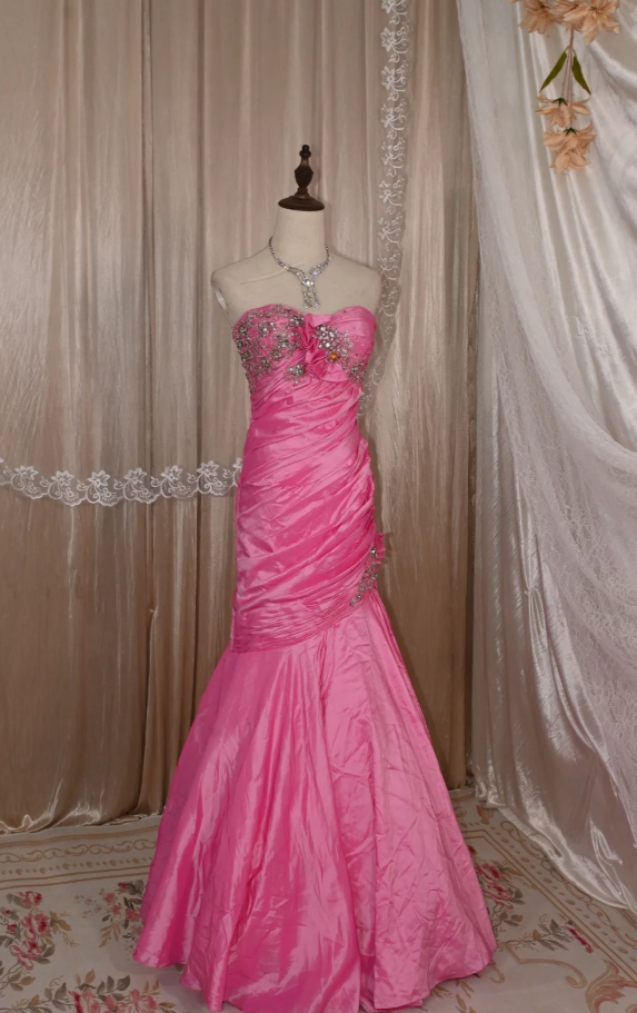 Robes d'anniversaire élégantes bleu dégradé, col en V, paillettes, mousseline, fourreau, robes de bal, robes de soirée ED04456