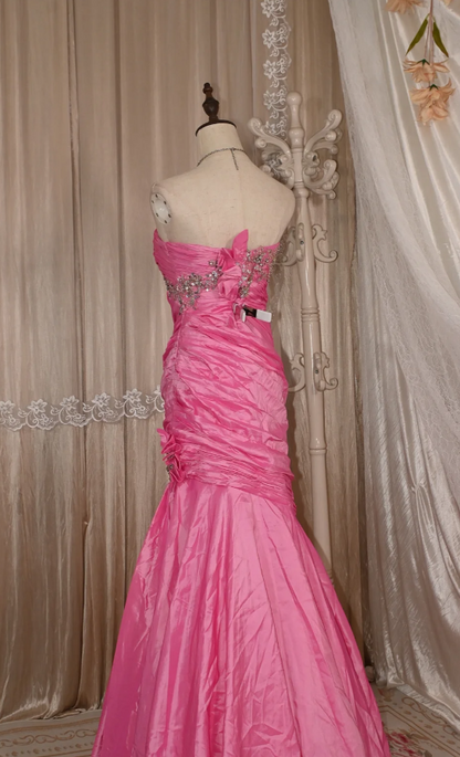 Robes d'anniversaire élégantes bleu dégradé, col en V, paillettes, mousseline, fourreau, robes de bal, robes de soirée ED04456