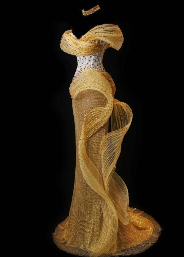 Chic Yellow Sheath Long Prom Dresses Beaded Tulle Off-shoulder Evening Dresses Sleeveless Birthday Dresses ED05787