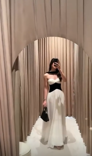 Robes d'anniversaire élégantes bleu dégradé, col en V, paillettes, mousseline, fourreau, robes de bal, robes de soirée ED04456