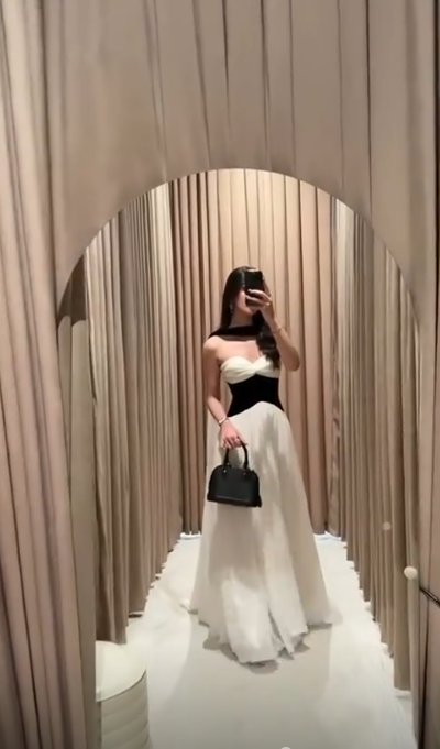 Robes d'anniversaire élégantes bleu dégradé, col en V, paillettes, mousseline, fourreau, robes de bal, robes de soirée ED04456