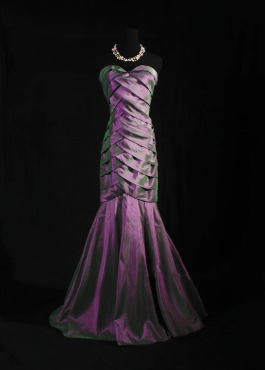 Robes d'anniversaire élégantes bleu dégradé, col en V, paillettes, mousseline, fourreau, robes de bal, robes de soirée ED04456