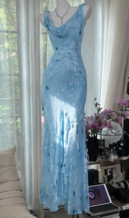 Elegant Yellow Sheath Long Prom Dresses Chiffon V-neck Evening Gowns Sleeveless Formal Dresses ED05824