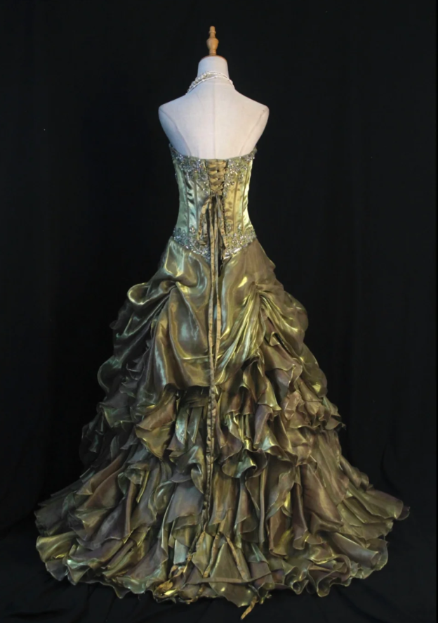 Robes d'anniversaire élégantes bleu dégradé, col en V, paillettes, mousseline, fourreau, robes de bal, robes de soirée ED04456