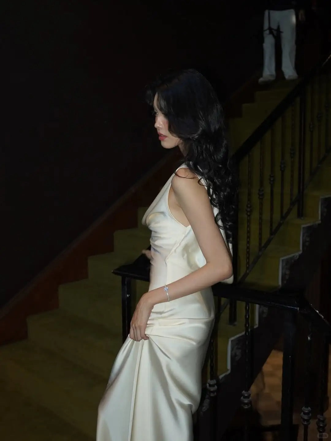 Simple Straps Sheath Pink Bridesmaid Dresses Satin Sleeveless Long Evening Dresses ED05907