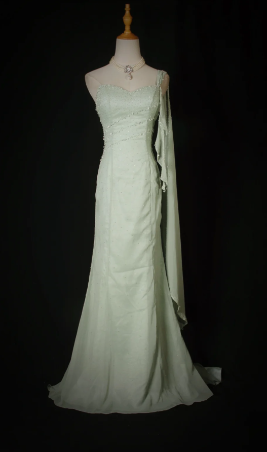 Chic Mermaid Green Long Prom Dresses Satin Spaghetti Straps Evening Dresses Sleeveless Birthday Dresses ED05921