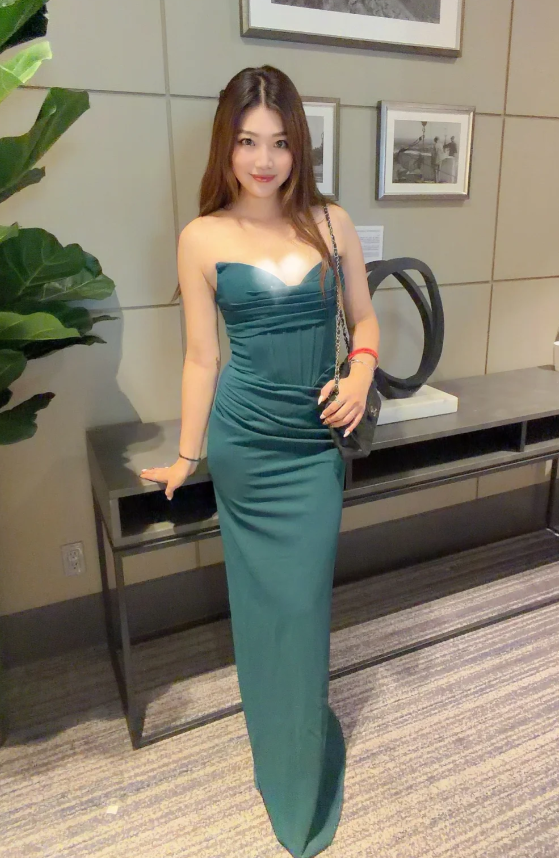 Elegant Sheath Green Wedding Guest Dresses Chiffon Sweetheart Long Evening Dresses ED05980