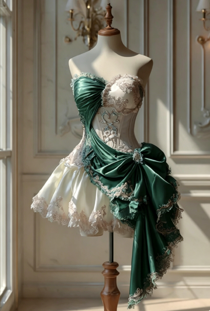 Gorgeous A-Line Blue Short Prom Dresses Satin Lace Sweetheart Birthday Dresses Sleeveless Evening Dresses ED06027