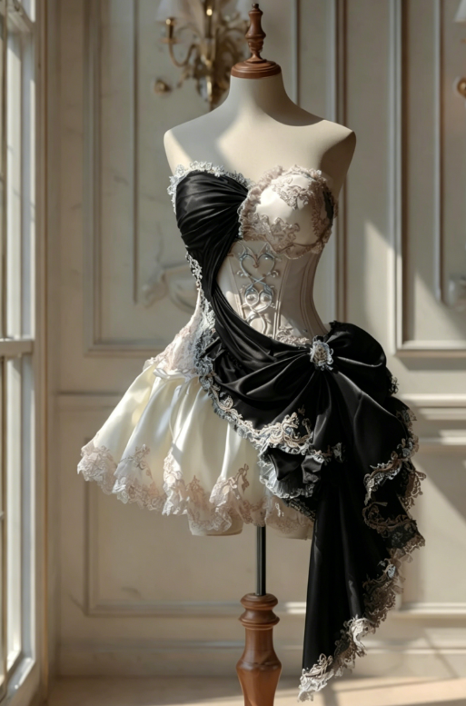 Gorgeous A-Line Blue Short Prom Dresses Satin Lace Sweetheart Birthday Dresses Sleeveless Evening Dresses ED06027