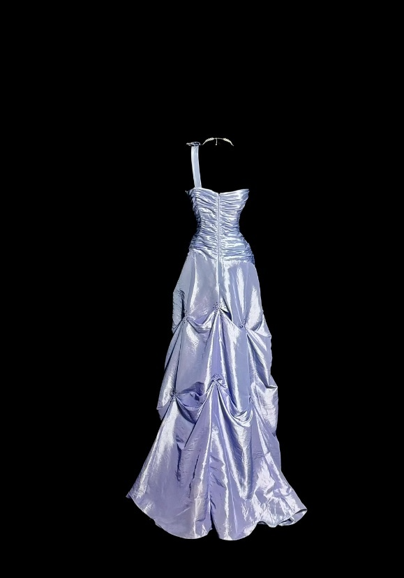 Elegant Sheath Purple Long Prom Dresses Satin One-shoulder Sleeveless Evening Dresses ED06031