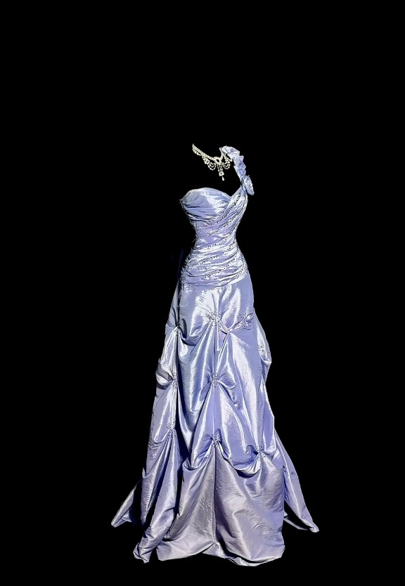 Elegant Sheath Purple Long Prom Dresses Satin One-shoulder Sleeveless Evening Dresses ED06031