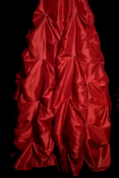 Gorgeous Burgundy Long Prom Dresses Satin A-Line Evening Dresses Halter Sleeveless Birthday Dresses ED06054