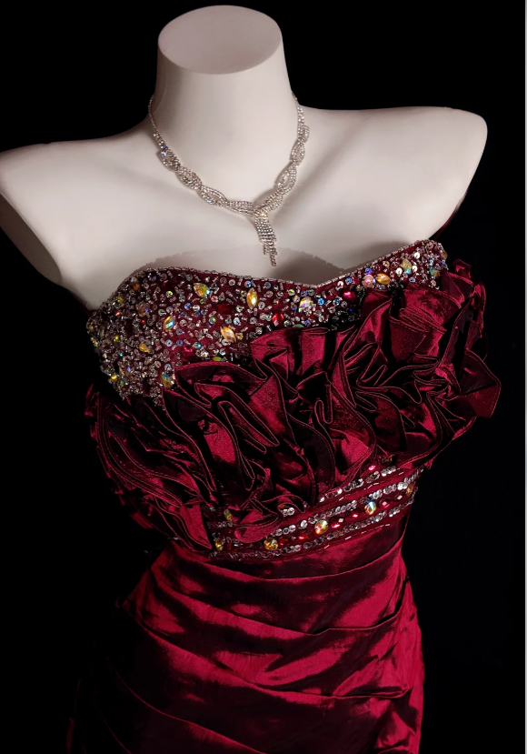 Elegant Purple Long Prom Dresses Satin Mermaid Evening Dresses Spaghetti Straps Party Dresses ED06054