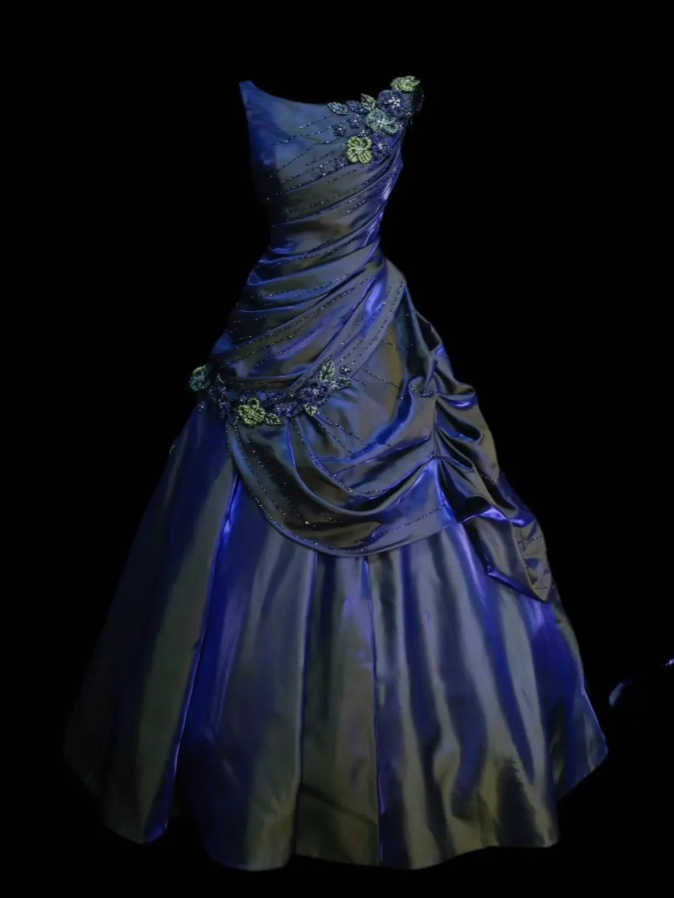 Elegant Navy Blue Long Prom Dresses Straps A-Line Evening Dresses Beaded Satin Sleeveless Formal Dresses ED06080