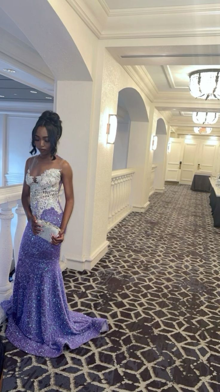 Robes d'anniversaire élégantes bleu dégradé, col en V, paillettes, mousseline, fourreau, robes de bal, robes de soirée ED04456