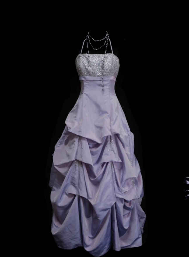 Cute Lilac Quinceanera Dresses Halter A-Line Birthday Dresses Satin Sleeveless Long Prom Dresses ED06102