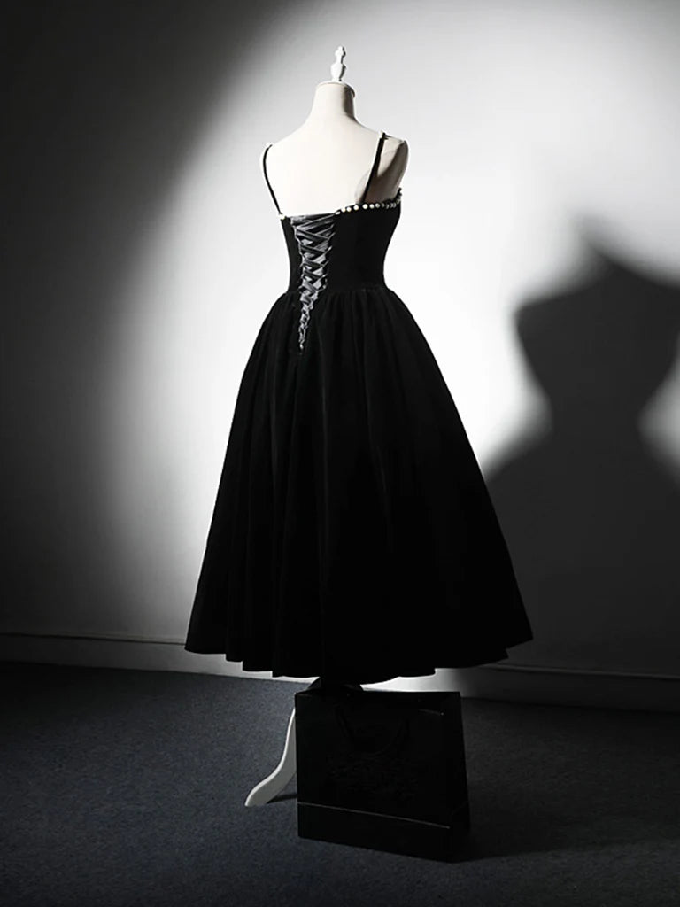A-Linie, knielanges, burgunderfarbenes Ballkleid aus Samt, burgunderfarbenes Cocktailkleid ED0611