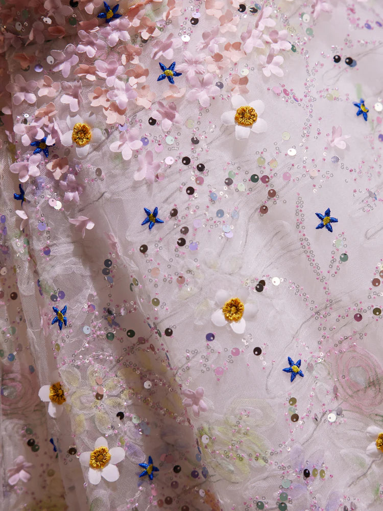 A-Line Cute Sweetheart Neck Flower Short Prom Dress, Flower Sequin Homecoming Dress ED0612