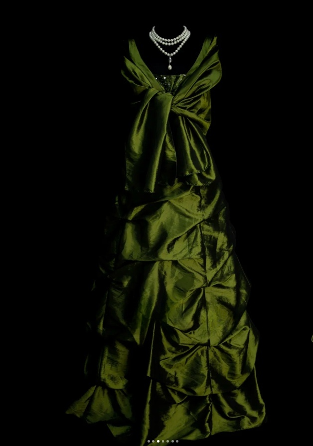 Robes d'anniversaire élégantes bleu dégradé, col en V, paillettes, mousseline, fourreau, robes de bal, robes de soirée ED04456