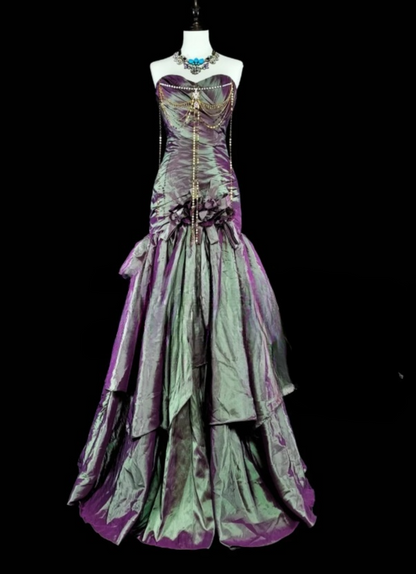Chic Dark Green Long Prom Dresses Satin Sweetheart Sheath Evening Dresses with Slit Sleeveless Birthday Dresses ED06159