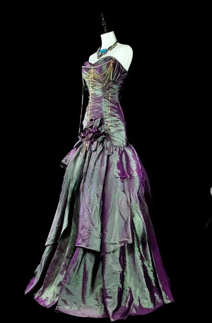Chic Dark Green Long Prom Dresses Satin Sweetheart Sheath Evening Dresses with Slit Sleeveless Birthday Dresses ED06159