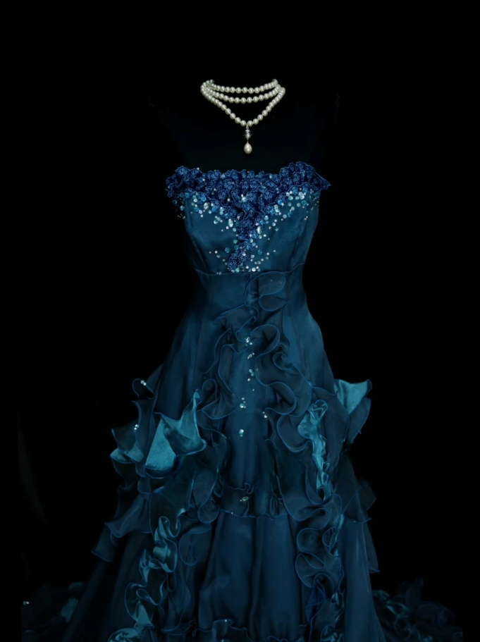 Elegant Teal Long Prom Dresses Tulle Strapless A-line Evening Dresses Sleeveless Formal Dresses ED06168