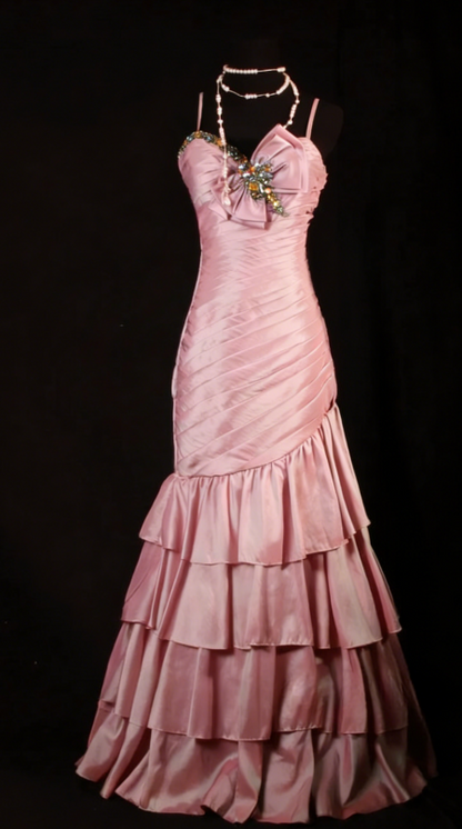 Cute Purple Long Prom Dresses Satin Spaghetti Straps Sheath Evening Dresses Sleeveless Birthday Dresses ED06206