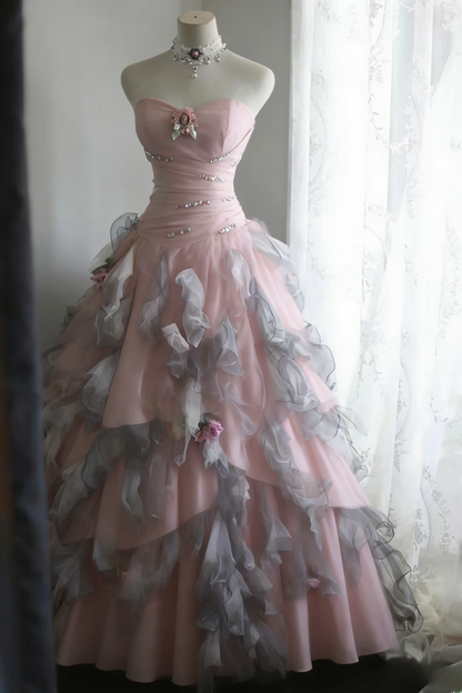 Chic A-Line Long Prom Dresses Sweetheart Tulle Black Birthday Dresses Sleeveless Evening Gowns ED06220