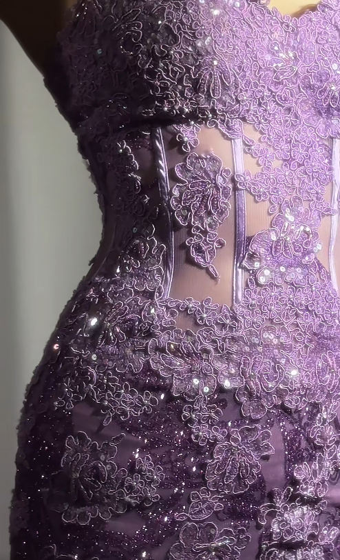 Elegant Purple Long Prom Dresses Sweetheart Mermaid Birthday Dresses Tulle Sleeveless Evening Dresses ED06229