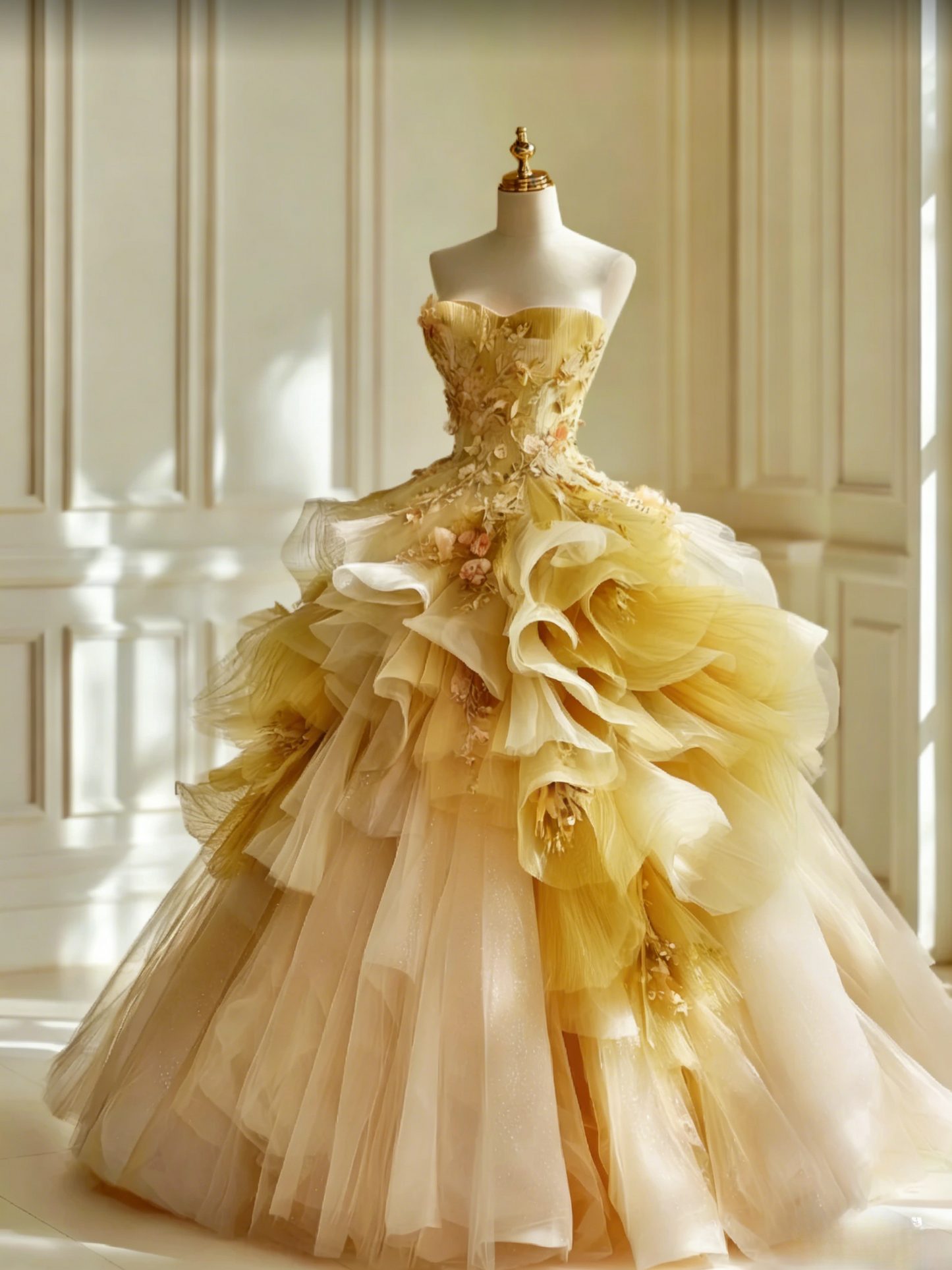 Gorgeous Pink Long Prom Dresses Strapless A-Line Evening Dresses Tulle Sleeveless Quinceanera Dresses ED06236