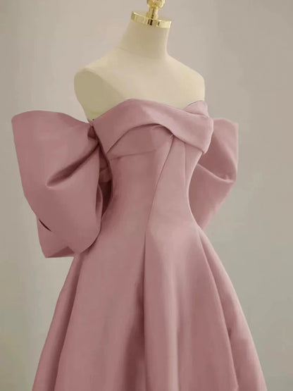 A-Line Sweetheart Neck Satin Burgundy Long Prom Dress, Burgundy Long Formal Dress ED0626