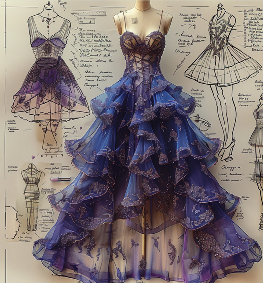 Fairy A-Line Purple Long Prom Dresses, Tulle Spaghetti Straps Evening Dresses, Sleeveless Birthday Dresses ED06275