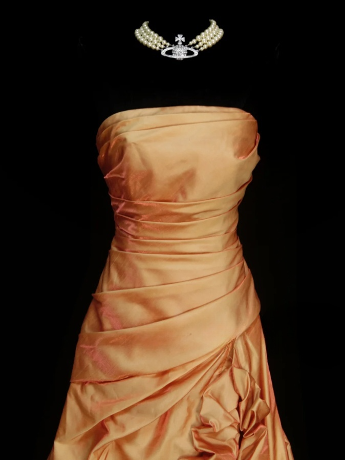 Gorgeous Sheath Orange Long Prom Dress Satin Strapless Evening Dress Sleeveless Birthday Dress  ED06386