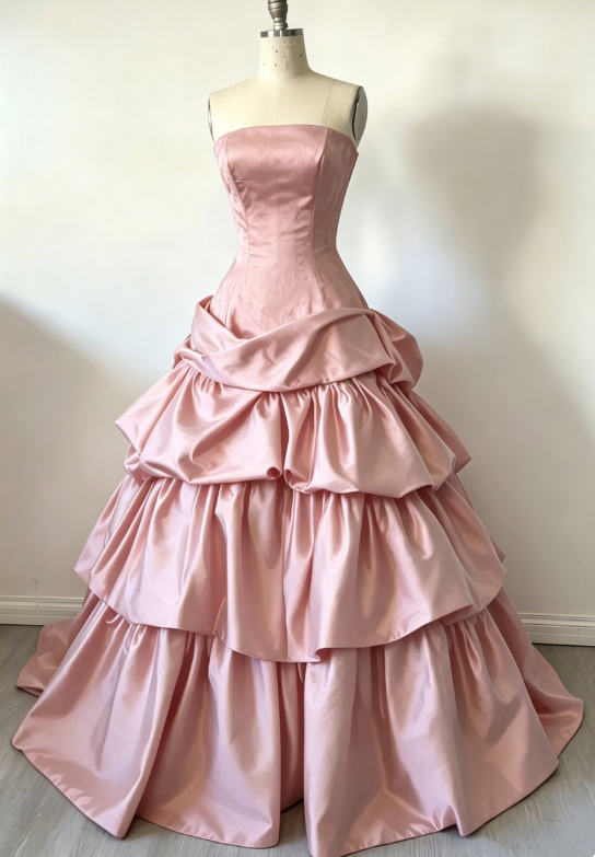 Gorgeous A-Line Burgundy Prom Dress Satin Strapless  Long Evening Dress Sleeveless Birthday Dress ED06451