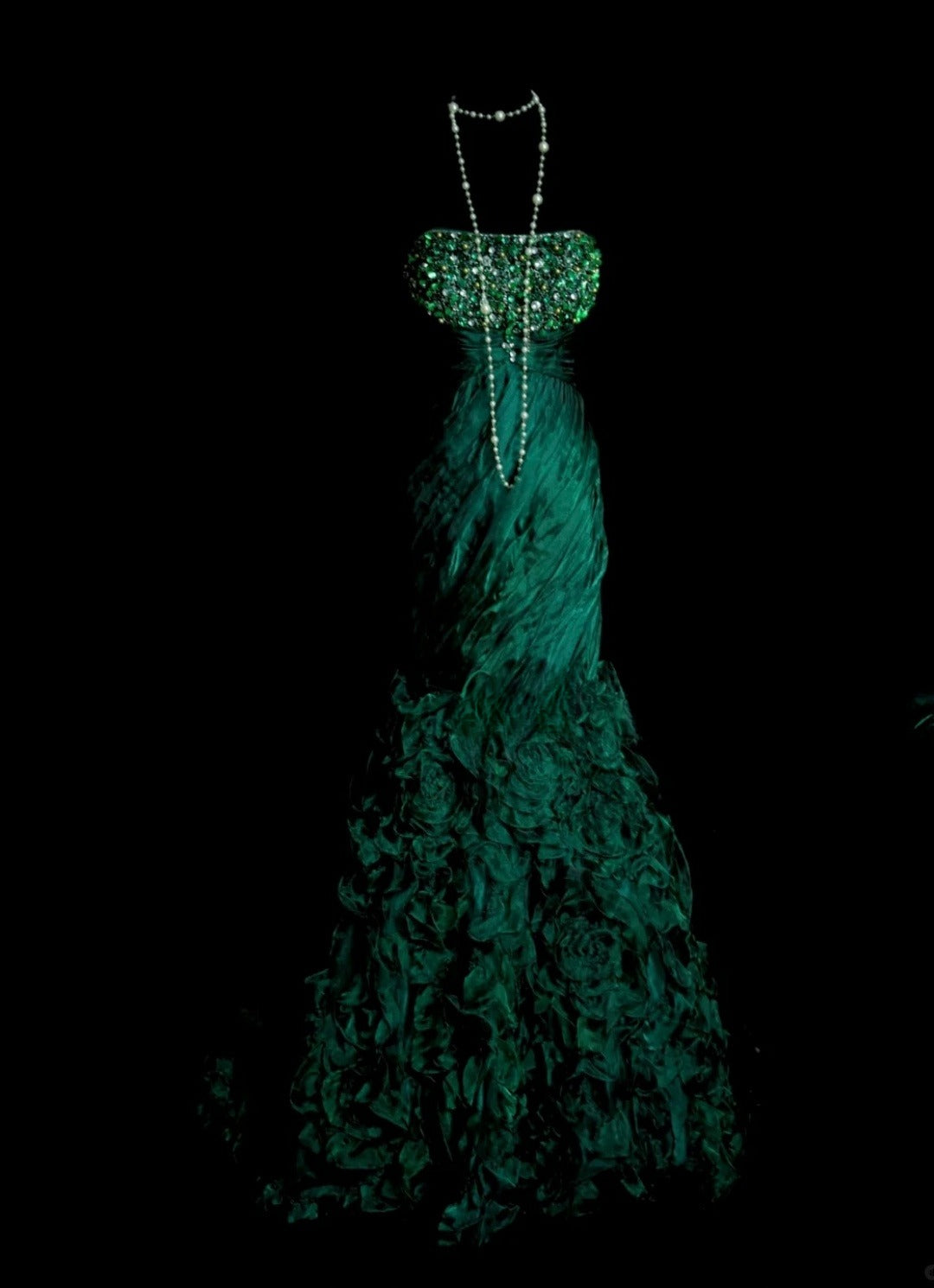 Robes d'anniversaire élégantes bleu dégradé, col en V, paillettes, mousseline, fourreau, robes de bal, robes de soirée ED04456