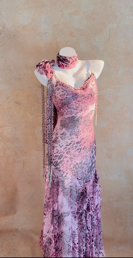 Robes d'anniversaire élégantes bleu dégradé, col en V, paillettes, mousseline, fourreau, robes de bal, robes de soirée ED04456