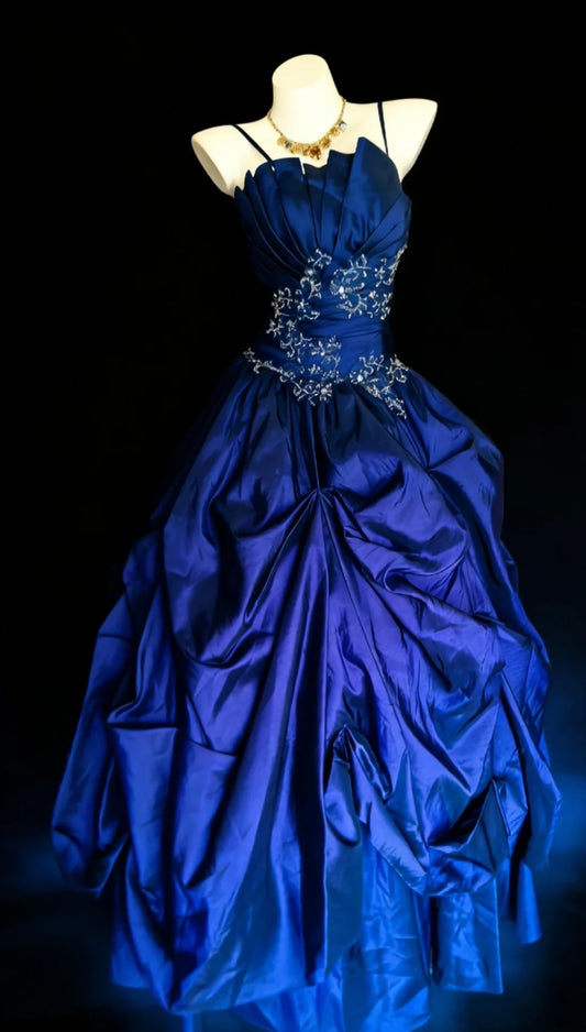 Robes d'anniversaire élégantes bleu dégradé, col en V, paillettes, mousseline, fourreau, robes de bal, robes de soirée ED04456