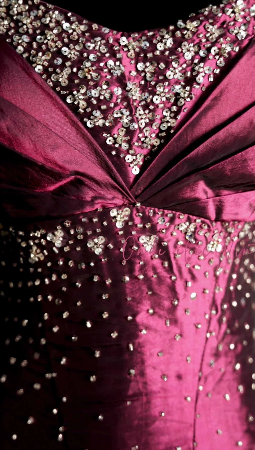 Elegant Burgundy Long Prom Dresses Beaded Satin A-Line Evening Dress Strapless Sweet 16 Dress ED06560