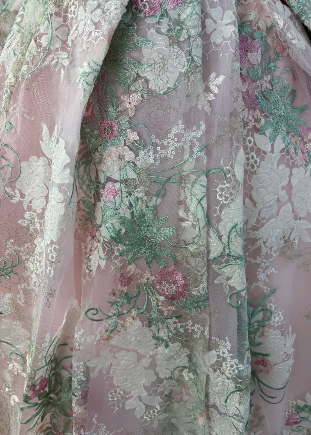 Chic Pink Long Prom Dress Sweetheart A-Line Evening Dress Embroidered Tulle Sleeveless Birthday Dress ED06584