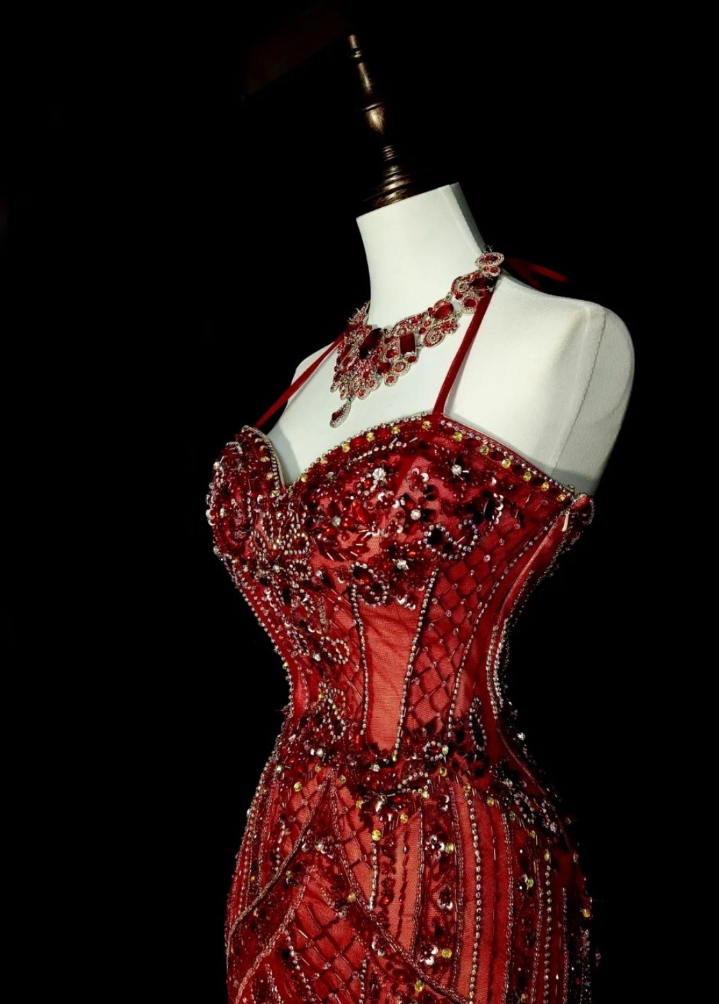 Robes d'anniversaire élégantes bleu dégradé, col en V, paillettes, mousseline, fourreau, robes de bal, robes de soirée ED04456