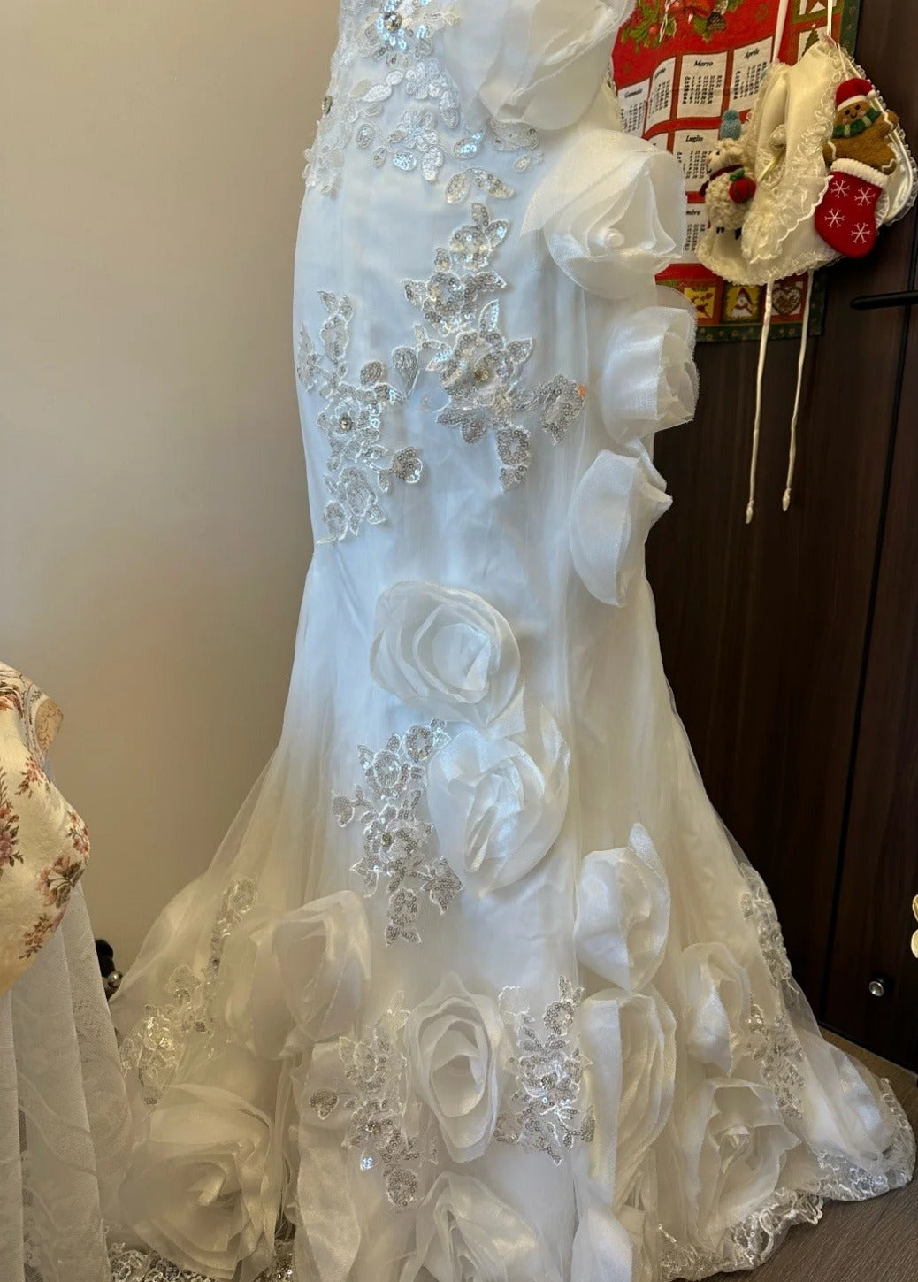 Robes d'anniversaire élégantes bleu dégradé, col en V, paillettes, mousseline, fourreau, robes de bal, robes de soirée ED04456