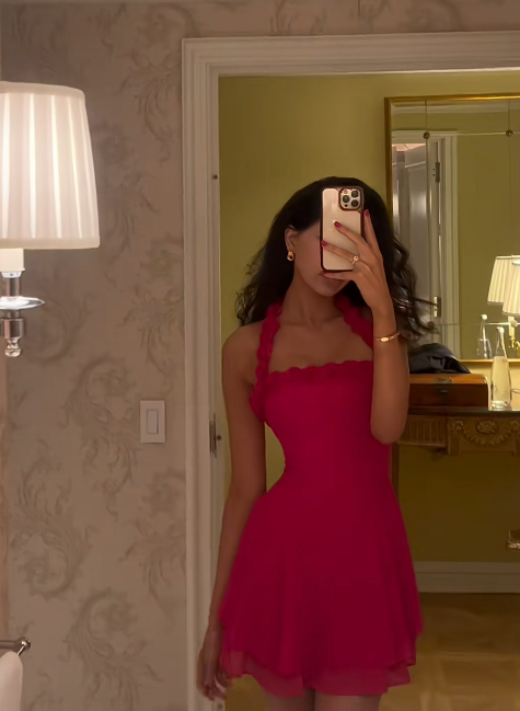 Robes d'anniversaire élégantes bleu dégradé, col en V, paillettes, mousseline, fourreau, robes de bal, robes de soirée ED04456