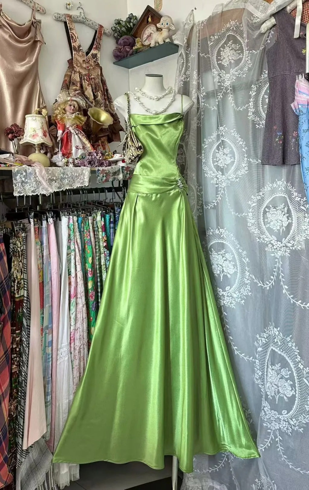 Robes d'anniversaire élégantes bleu dégradé, col en V, paillettes, mousseline, fourreau, robes de bal, robes de soirée ED04456